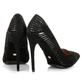 Seastar Magas fényű velúr pumpák fekete 2