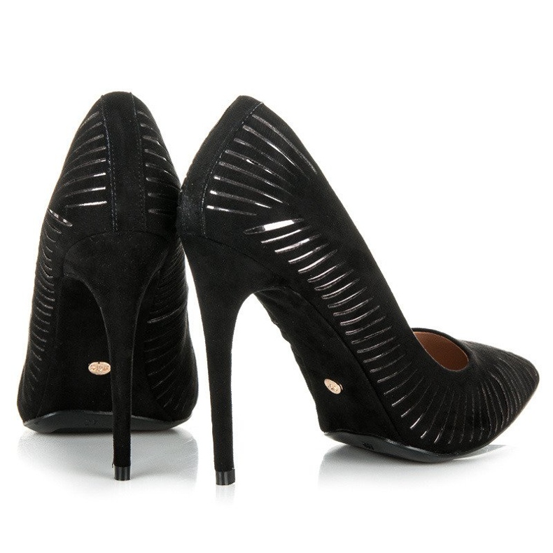 Seastar Magas fényű velúr pumpák fekete 2