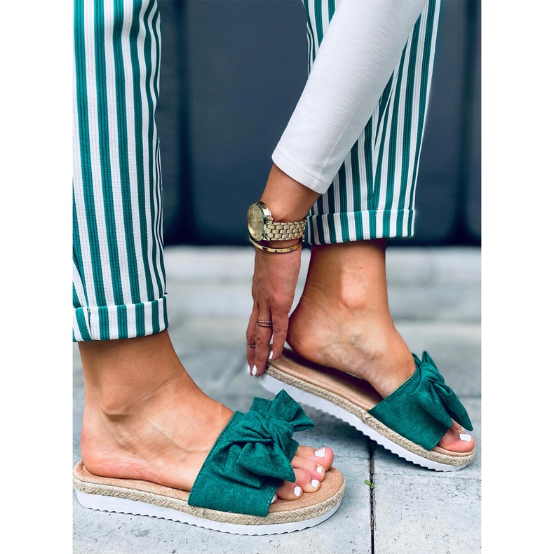 Espadrillák Viola Green masnival zöld 2