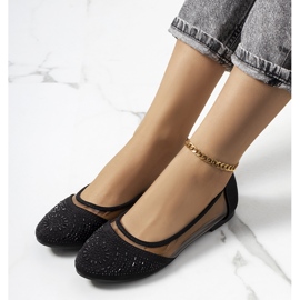 Fekete, félig átlátszó Malene balerinák 1