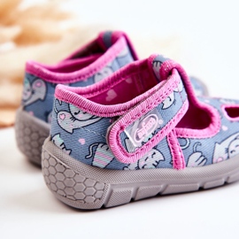 BEFADO S.A. Papucs Befado Cats 533P014 kék-rózsaszín 2