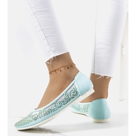 Zöld balerinák áttört Astrid díszekkel 1