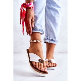 Női anyagú papucs Big Star JJ274A347 fehér 1