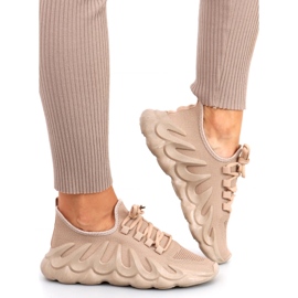 Band Khaki zoknis sportcipő bézs 1