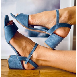 Jolina Blue magas sarkú szandál kék 2