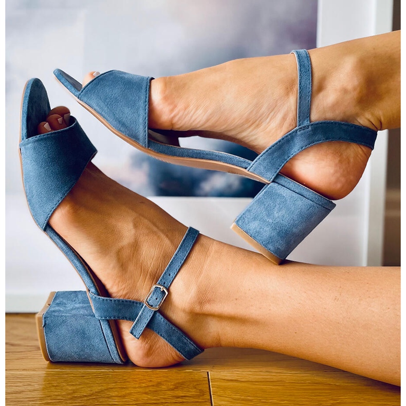 Jolina Blue magas sarkú szandál kék 2