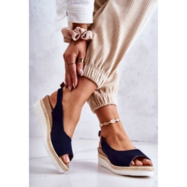 Női szandál Wedge Big Star JJ276046 sötétkék színű 2 Női szandál Wedge Big Star JJ276046 sötétkék színű 2