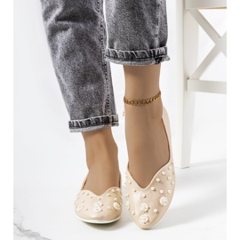 Silke kivágott arany balerinák aranysárga 1