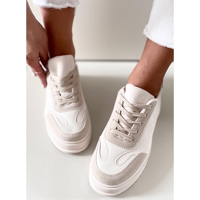 Santi Beige magas talpú tornacipő bézs 1