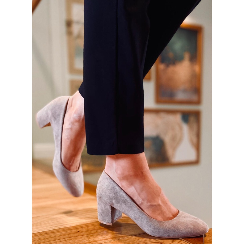 Pumps alacsony sarkú Phoebe Khaki bézs 2