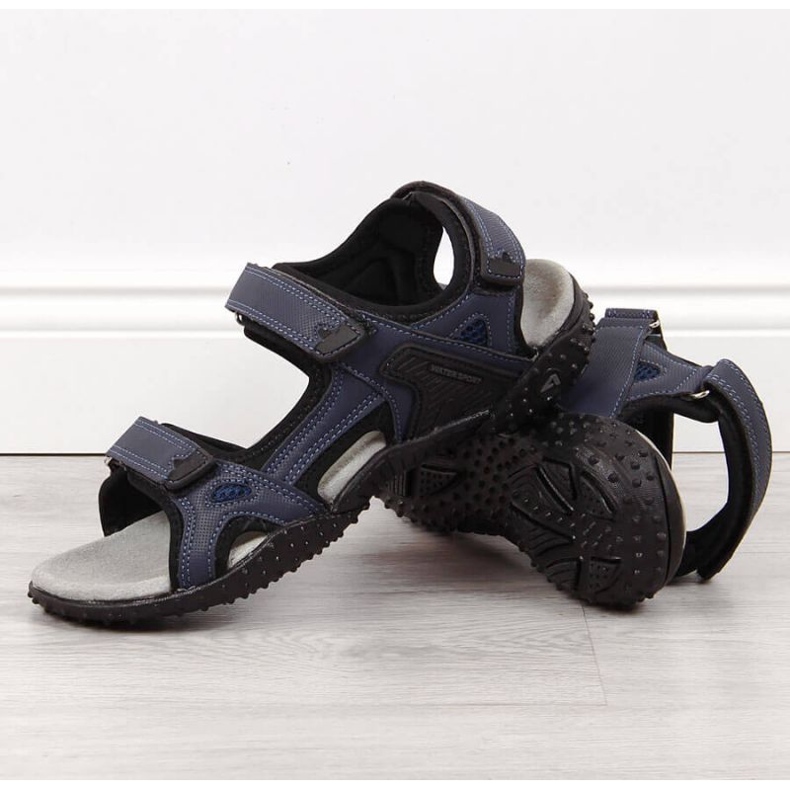 American Club W AM887B sötétkék tépőzáras sportszandál 2