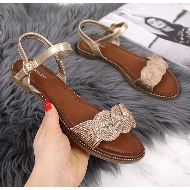 Lapos szandál T.Sokolski W SCA37B arany aranysárga 1