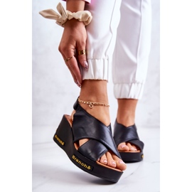 Vinceza Női szandál tépőzárral, Black Amaze fekete 1