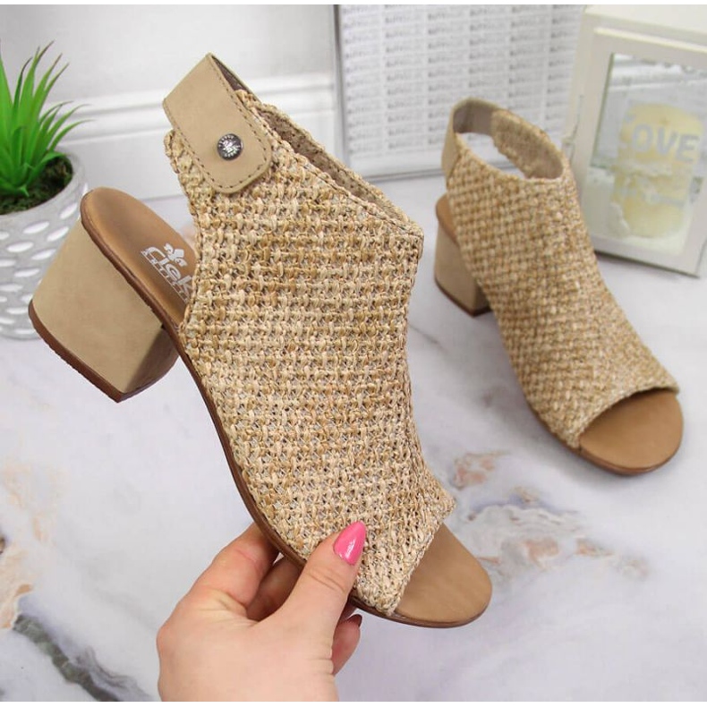 Zárt szandál Rieker M RKR538 bézs sokszínű 1