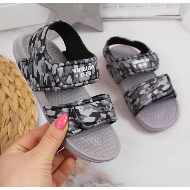 Tépőzáras habszandál American Club Jr AM881B szürke 1