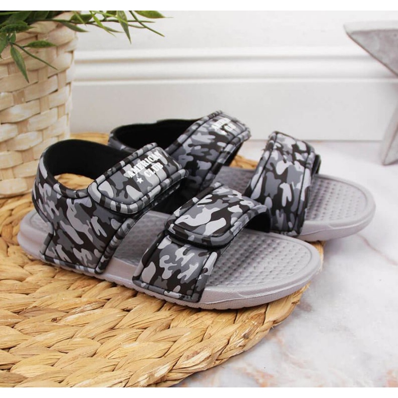 Tépőzáras habszandál American Club Jr AM881B szürke 2