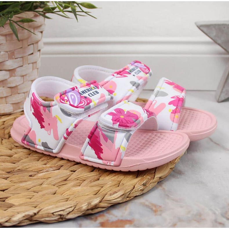 Tépőzáras habszandál American Club Jr AM882A rózsaszín 2