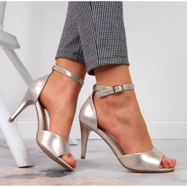 Szandál magassarkún Sergio Leone W SK374A arany aranysárga 2