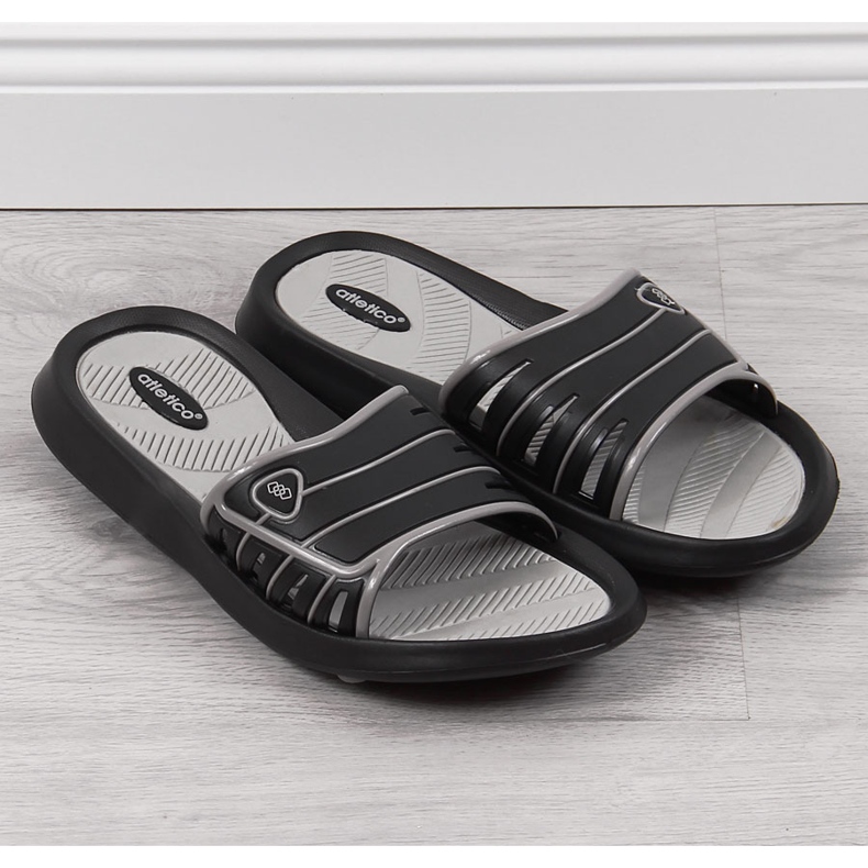 Fekete Atletico férfi gumipapucs 2