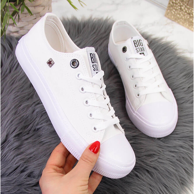 Alacsony fehér tornacipő Big Star AA274010 1