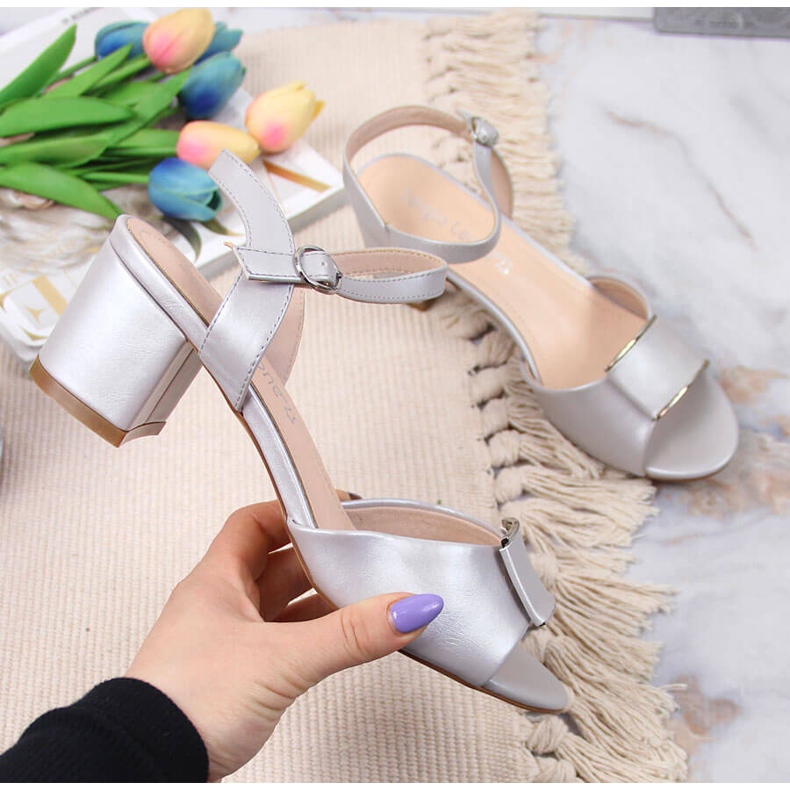 Sergio Leone ezüst szandál a poszton bézs 1