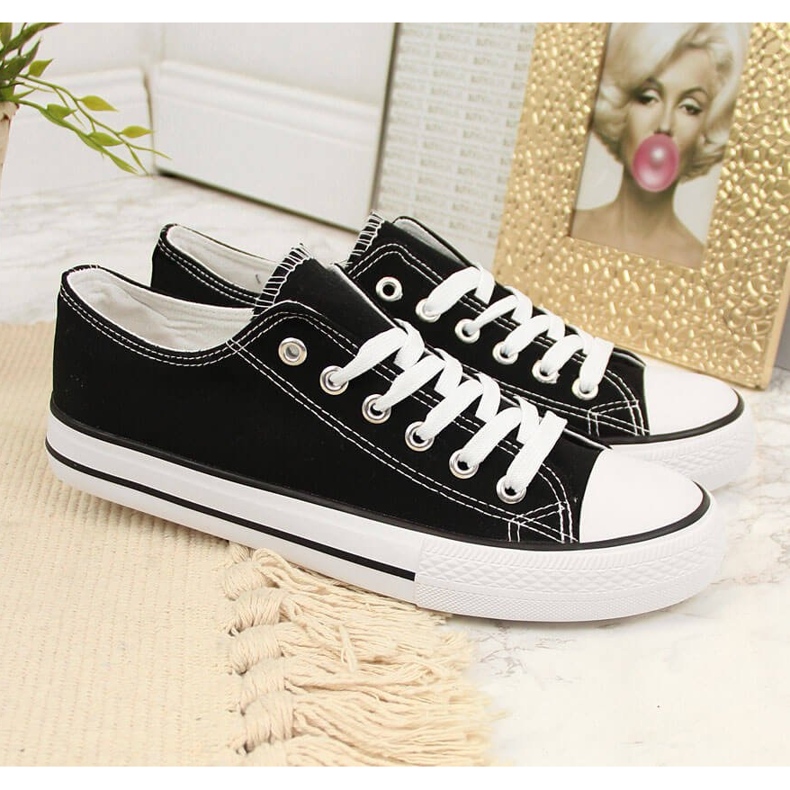 Atletico fekete textil alacsony tornacipő 2