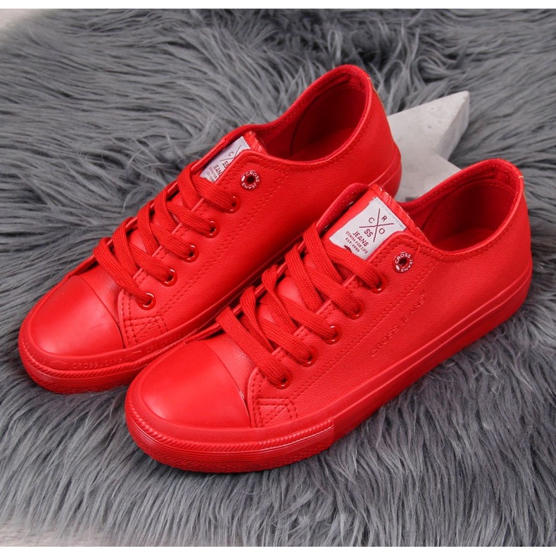 Alacsony felső ekobőr piros tornacipő Cross Jeans DD2R4032 1