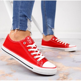 News Piros textil alacsony tornacipő HÍREK 2