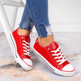 News Piros textil alacsony tornacipő HÍREK 1