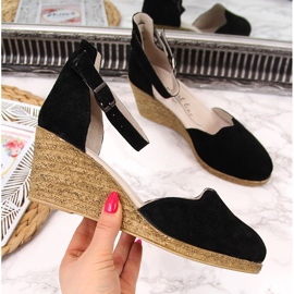 Bőr női szandál fekete éken Filippo 2