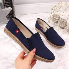 Női espadrillák sötétkék Big Star FF276036-on 2