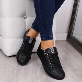 Alacsony felső eko bőr fekete Big Star GG274061 1