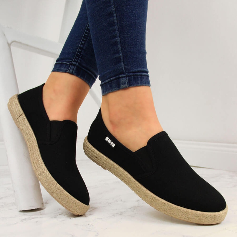 Női slip fekete espadrillákon Big Star DD274017 1