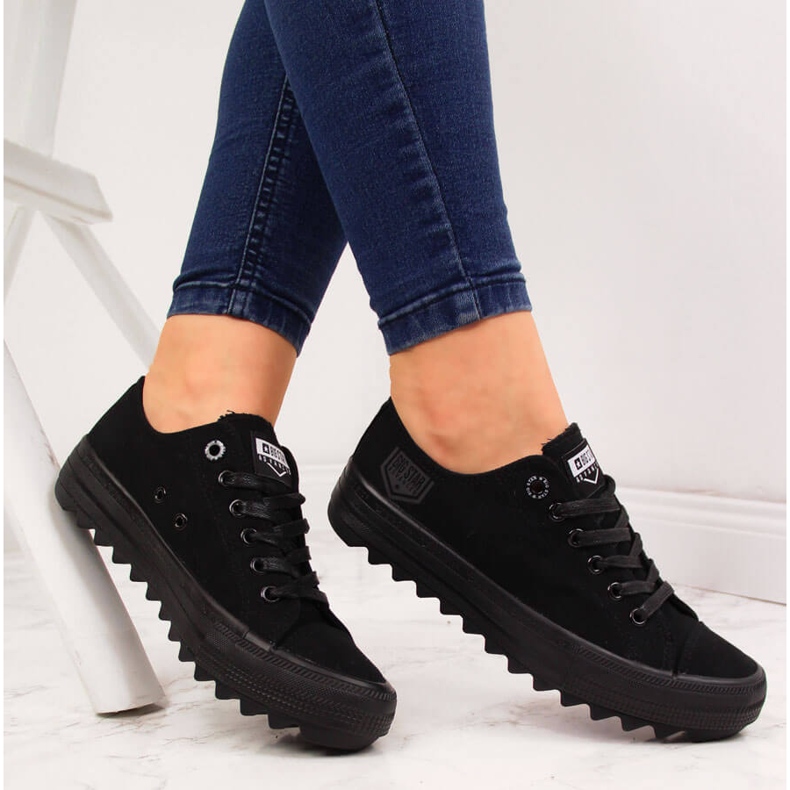 Fekete textil alacsony tornacipő Big Star FF274248 1