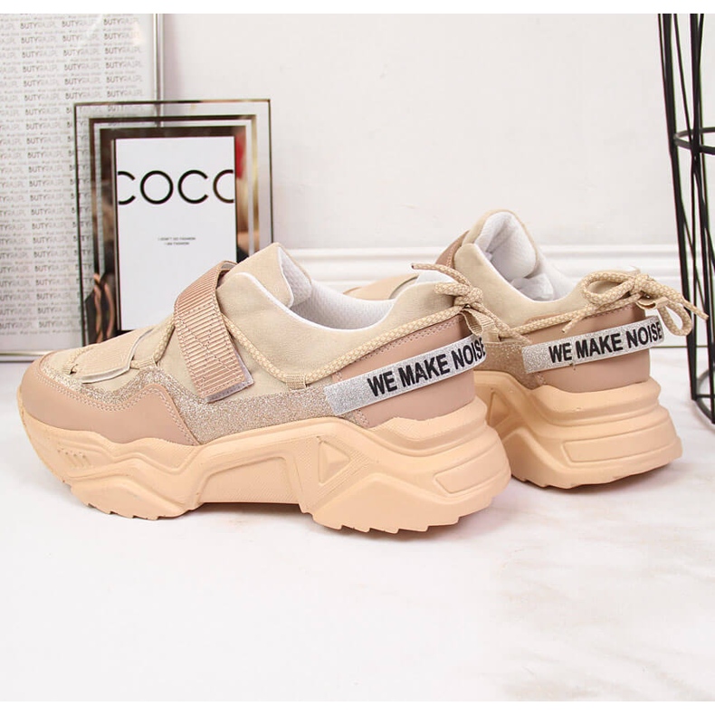 Tornacipő vastag tépőzáras bézs Navy Dot talpon 2 Tornacipő vastag tépőzáras bézs Navy Dot talpon 2