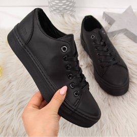 Női alacsony tornacipő fekete Big Star II274098 platformon 2