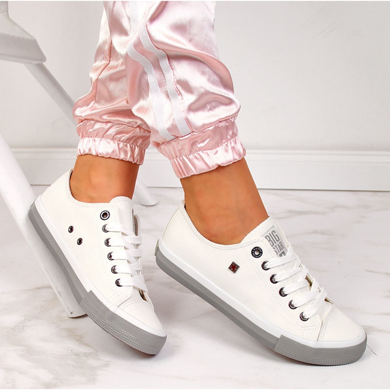 Fehér eco bőr alacsony tornacipő Big Star II274230 1