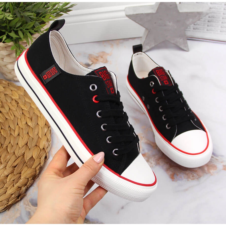 Fekete textil alacsony tornacipő Big Star JJ274122 1