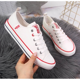 Alacsony szárú fehér ekobőr tornacipő Big Star JJ274130 2