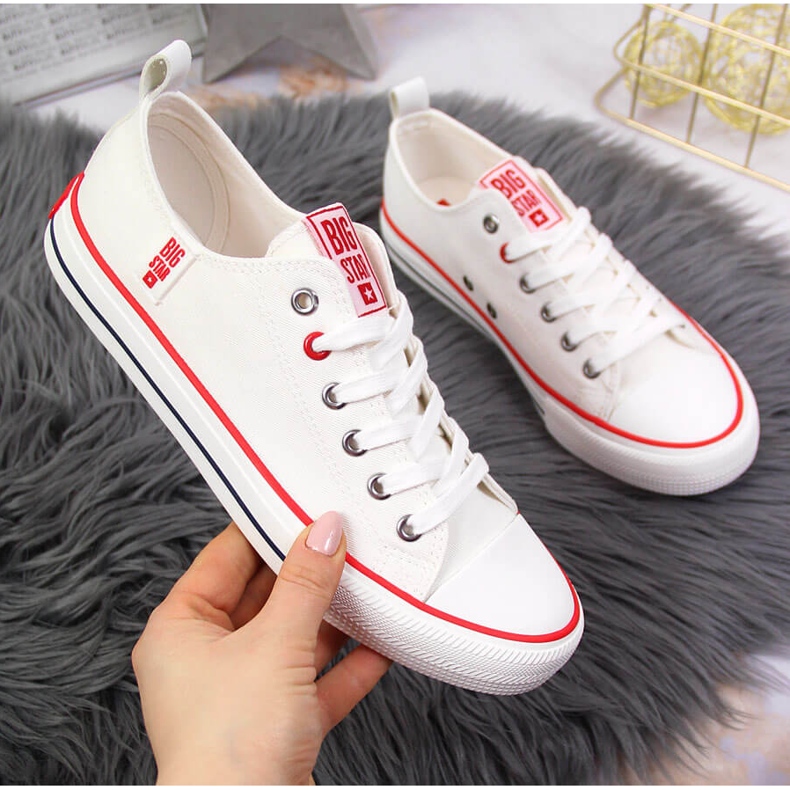 Textil alacsony tornacipő fehér Big Star JJ274123 1