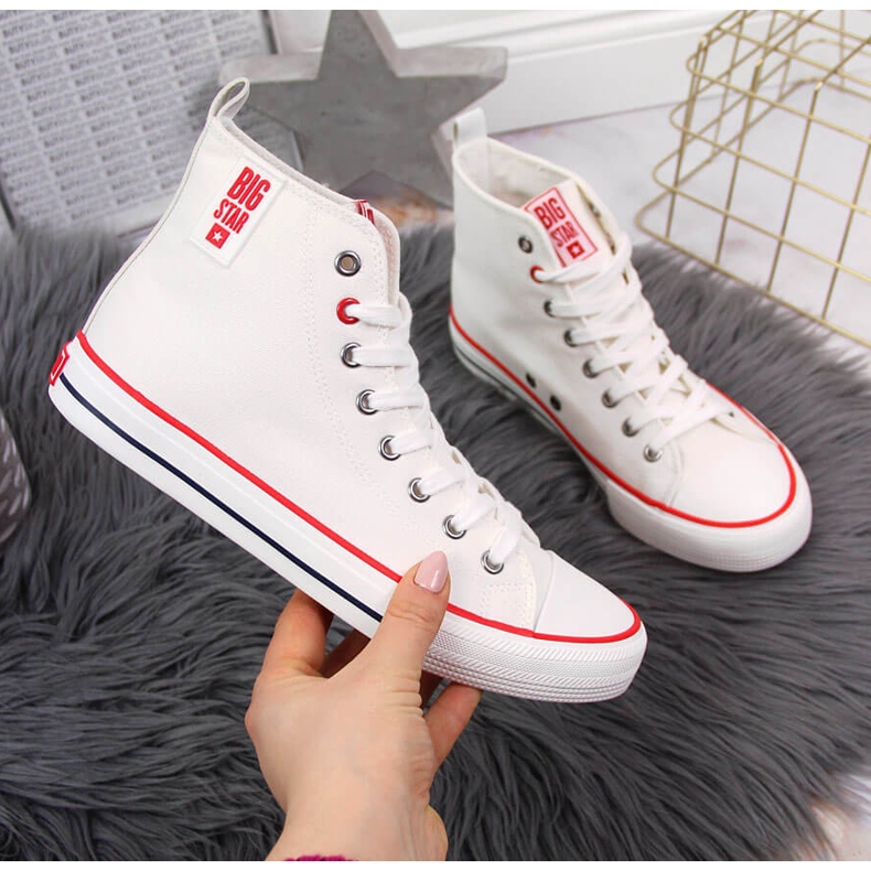 Textil fehér Big Star tornacipő JJ274127 1