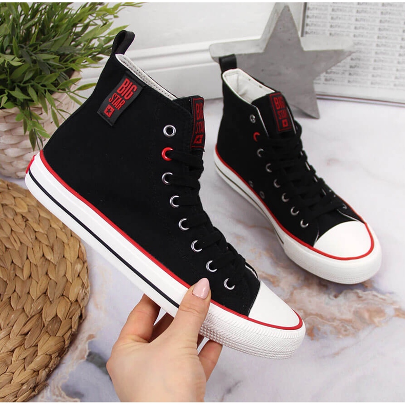 Fekete textil tornacipő Big Star JJ274126 1