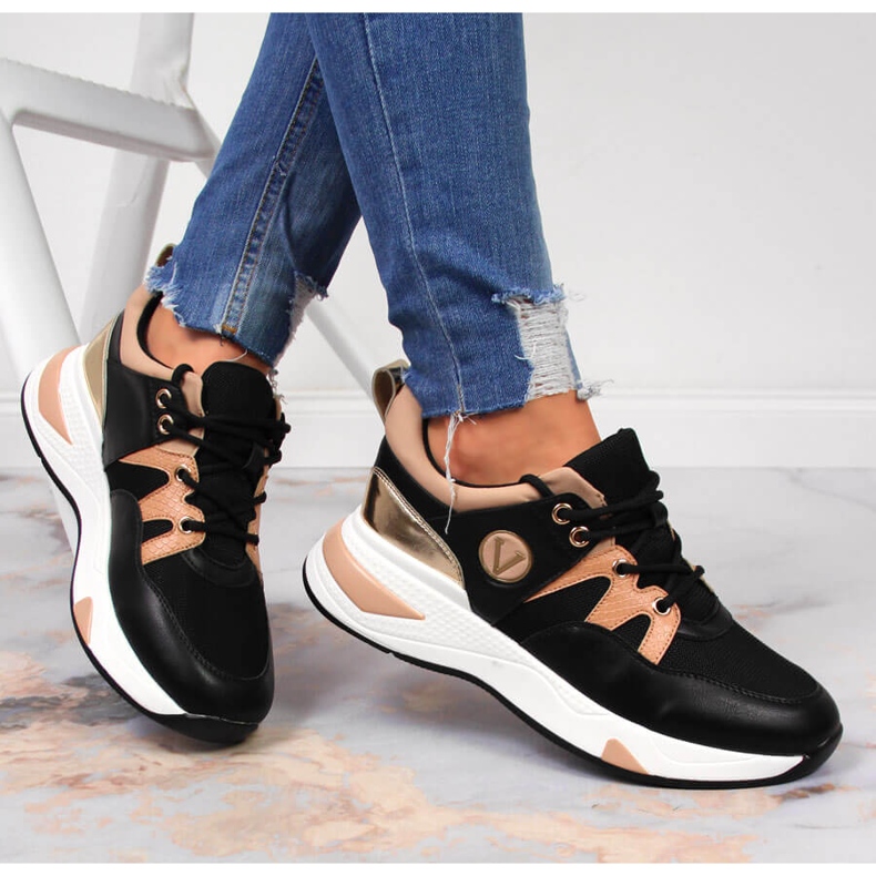 Fekete Vinceza női platform tornacipő 1