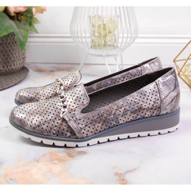 Női áttört cipő Lavender Jezzi lánccal ibolya sokszínű 2