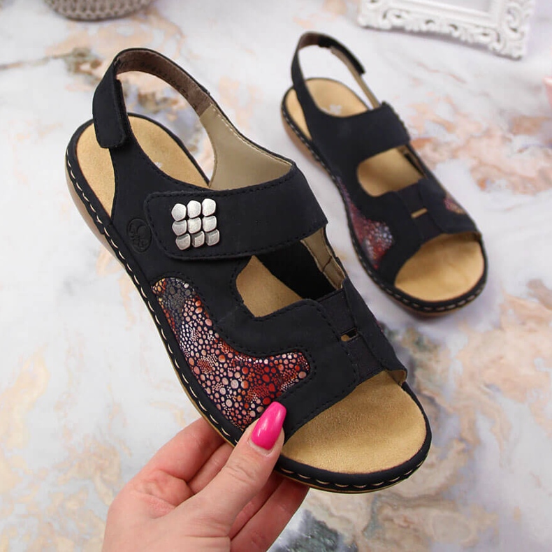 Rieker 65989-14 sötétkék tépőzáras szandál 1 Rieker 65989-14 sötétkék tépőzáras szandál 1