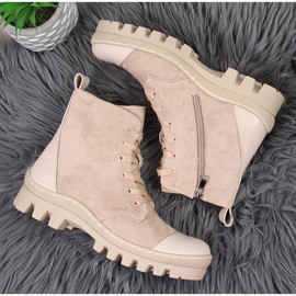 S.Barski Női bézs színű DA platform tornacipő 2