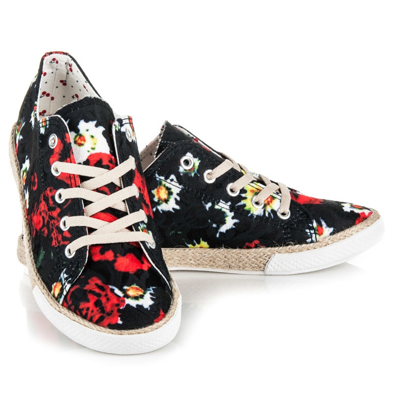 Kylie Fűzős espadrillák fekete 1 Kylie Fűzős espadrillák fekete 1