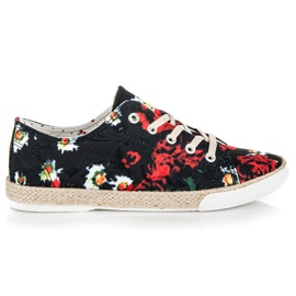 Kylie Fűzős espadrillák fekete 2 Kylie Fűzős espadrillák fekete 2