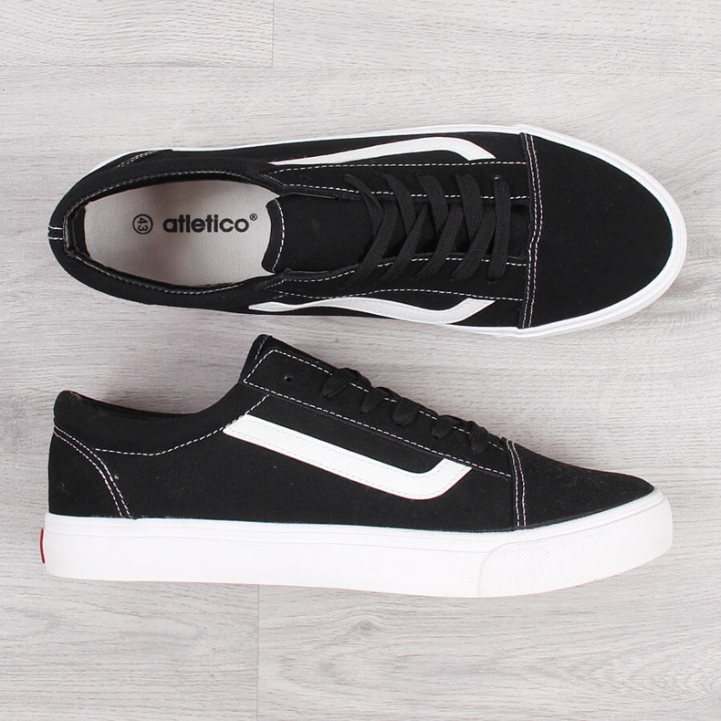 Atletico férfi alacsony szárú fekete tornacipő 1