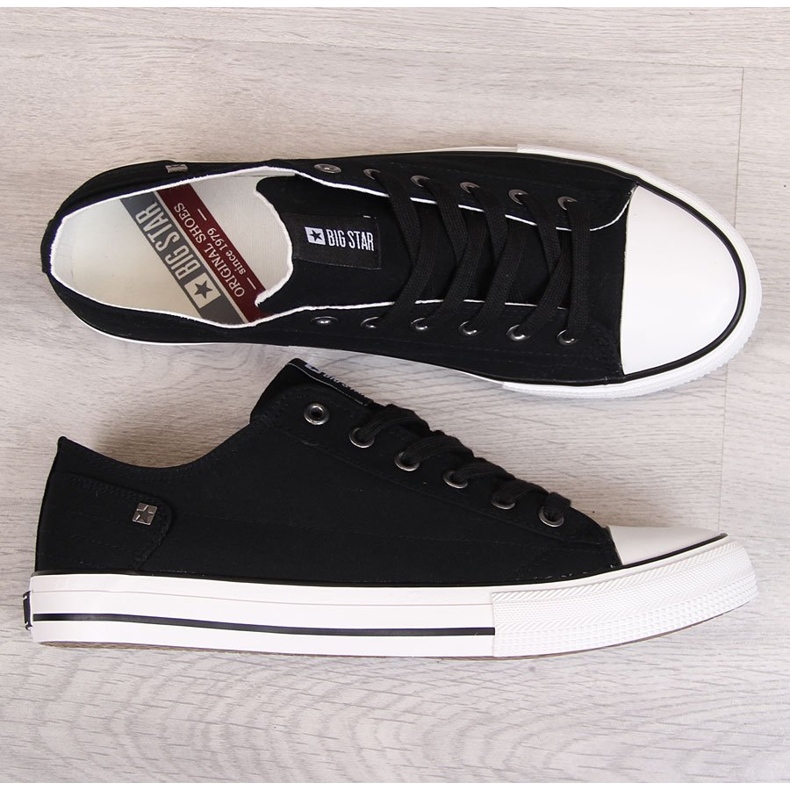 Férfi fekete alacsony tornacipő Big Star DD174273 1